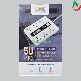 Ổ cắm điện đa năng tích hợp USB + 5U + 1PD A39
