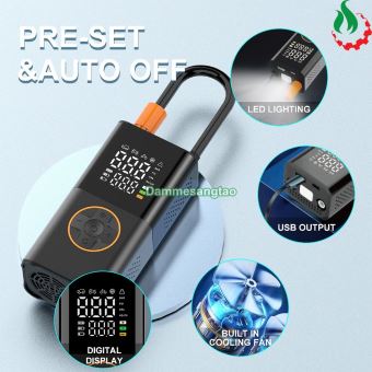 Máy bơm hơi pin màn hình hiển thị kỹ thuật số CZK-5641