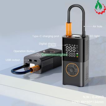 Máy bơm hơi pin màn hình hiển thị kỹ thuật số CZK-5641