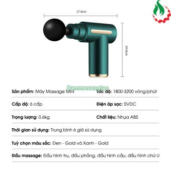 Máy massage cầm tay mini 6 cấp độ chuyên sâu