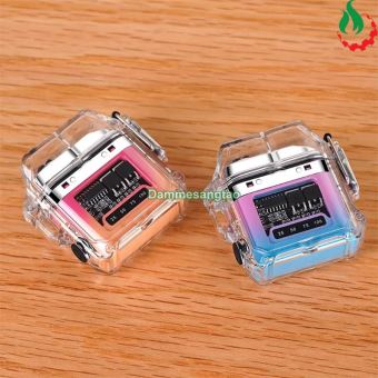 Bật lửa Plasma kiêm đèn LED 3 chế độ sáng (Vỏ trong suốt chống nước)