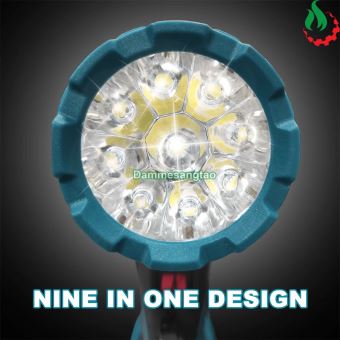 Đèn làm việc pin 18V chân pin Makita (Đầu đèn quay 180°)