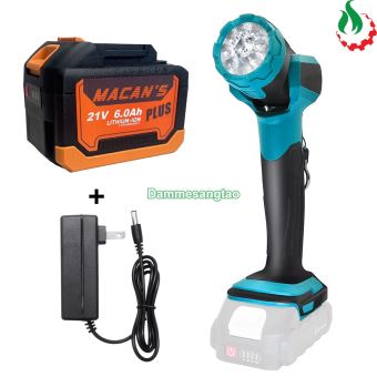 Đèn làm việc pin 18V chân pin Makita (Đầu đèn quay 180°)