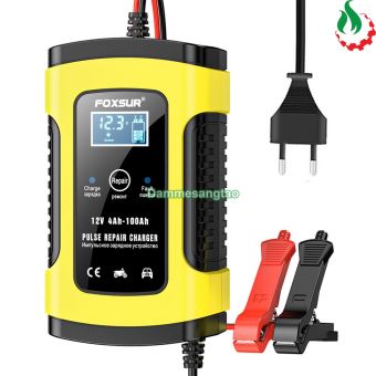 Sạc bình acquy ô tô xe máy 12V 4-100AH Tự động ngắt sạc khi đầy