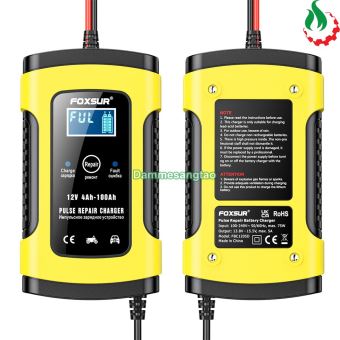 Sạc bình acquy ô tô xe máy 12V 4-100AH Tự động ngắt sạc khi đầy