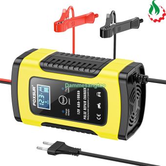 Sạc bình acquy ô tô xe máy 12V 4-100AH Tự động ngắt sạc khi đầy