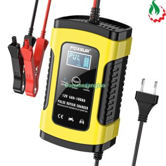 Sạc bình acquy ô tô xe máy 12V 4-100AH Tự động ngắt sạc khi đầy