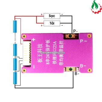 Mạch 8s 24V (29.2V) bảo vệ pin sắt Li-Fe 3.2V (Có dây)