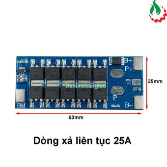 Mạch 2S 25A 6.4V XR bảo vệ pin Li-Fe 3.2V