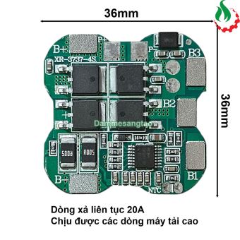 Mạch 4S 14V-20A BW bảo vệ pin Li-ion 3.7V