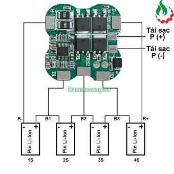 Mạch 4S 14V-20A BW bảo vệ pin Li-ion 3.7V