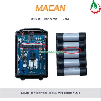 Pin Macan 21V 6AH chân pin Makita (15 cell 18650)