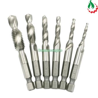 Mũi khoan taro chuôi lục giác thép HSS 4341 (Bộ 6 mũi)