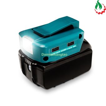 Đế chuyển pin makita 18V cổng sạc điện thoại và DC 12V