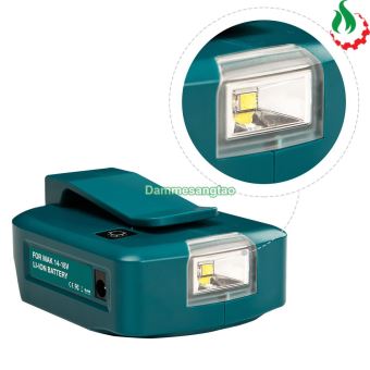 Đế chuyển pin makita 18V cổng sạc điện thoại và DC 12V