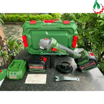 Máy mài góc pin 21V AKUZA MG 100-01BL động cơ không chổi than