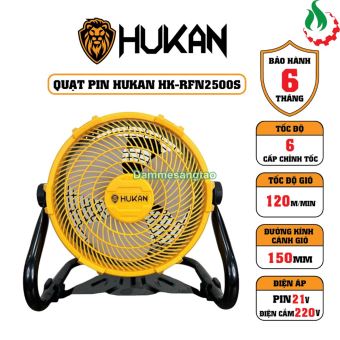 Quạt pin 21V Hukan HK-RFN2500S chân pin phổ thông