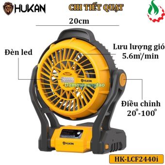 Quạt pin 21V Hukan HK-LCF2440i chân pin phổ thông
