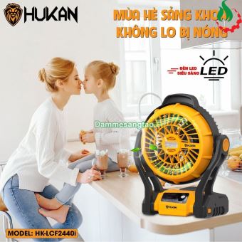 Quạt pin 21V Hukan HK-LCF2440i chân pin phổ thông