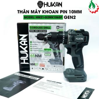 Máy khoan pin 21V Hukan HM21-G2MK1065P 65Nm (Không chổi than)