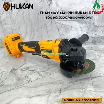 Máy mài góc pin 21V Hukan HK-AGS6400BL (3 cấp tốc độ)