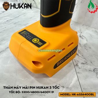 Máy mài góc pin 21V Hukan HK-AGS6400BL (3 cấp tốc độ)