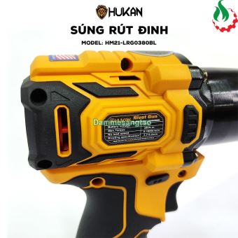 Máy rút Rivet pin 21V Hukan HM21-LRG0380BL 380N.m