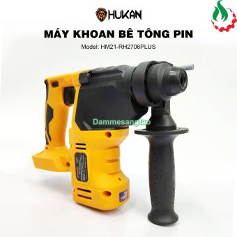 Máy khoan bê tông pin 21V Hukan HM21-RH2706PLUS động cơ không chổi than