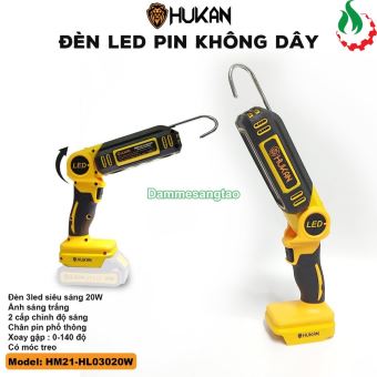 Đèn gập pin Hukan HM21-HL03020W Công suât 20W (3 LED)