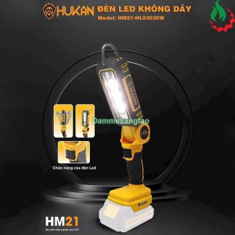 Đèn gập pin Hukan HM21-HL03020W Công suât 20W (3 LED)