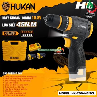 Máy khoan pin 16.8V HUKAN HK-CD0445MCL 45Nm