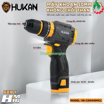 Máy khoan pin 16.8V HUKAN HK-CD0445MCL 45Nm