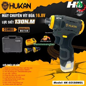 Máy bắn vít pin 16.8V Hukan HK-EC130MCL 130Nm