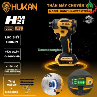 Máy bắn vít pin 21V Hukan HK-CVTD173PCK 180Nm