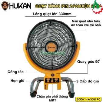 Quạt pin 21V Hukan HK-CRF3501PC