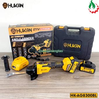 Máy mài pin 21V Hukan HK-AG8300BL động cơ không chổi than