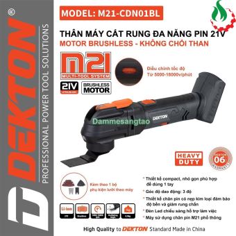 Máy cắt rung đa năng pin 21V Dekton M21-CDN01BL (Không chổi than)