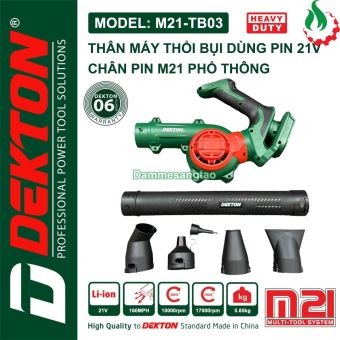 Máy thổi bụi pin 21V Dekton M21-TB03 160MPH (Động cơ có than)