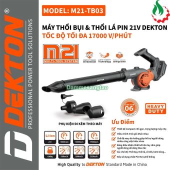 Máy thổi bụi pin 21V Dekton M21-TB03 160MPH (Động cơ có than)