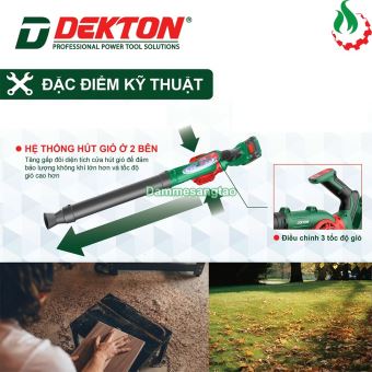 Máy thổi bụi pin 21V Dekton M21-TB03 160MPH (Động cơ có than)