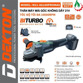 Máy mài góc pin 21V Dekton M21-AG100PROMAX (Full Control)