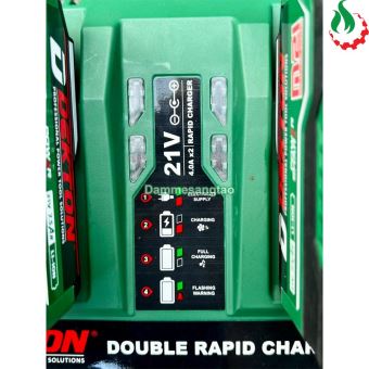 Sạc pin Dekton 21V M21-S40x2Plus (4.0A x 2 cổng) chân pin Makita (Sạc đôi)