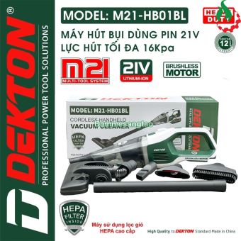 Máy hút bụi pin 21V Dekton M21-HB01BL (Động cơ không chổi than)