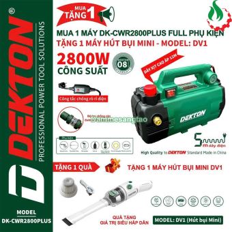 Máy Rửa Xe Chỉnh Áp DEKTON DK-CWR2800PLUS Điện 220V