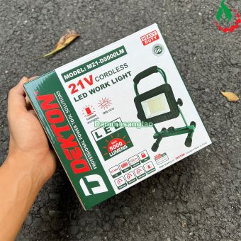 Đèn công trình pin 21V Dekton M21-D5000LM Độ sáng 1250-5000 Lumens