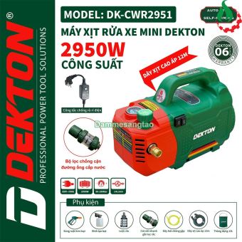 Máy Rửa Xe Chỉnh Áp DEKTON DK-CWR2950 điện 220V