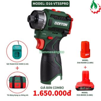 Máy bắn vít trượt pin 14V Dekton D16-VT55PRO 55Nm