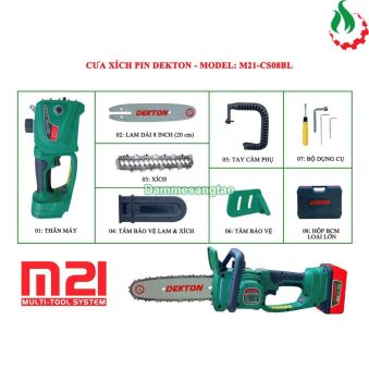 Máy cưa xích dùng pin Dekton 18V M21-CS08BL