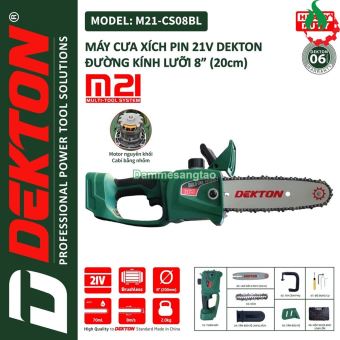 Máy cưa xích dùng pin Dekton 18V M21-CS08BL