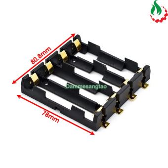 Đế pin 18650 1 cell - 4 cell chân mạ vàng